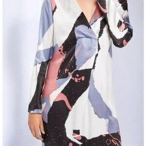 Minimum Paprika Dress in Purple Geometric Print - Size Large‎